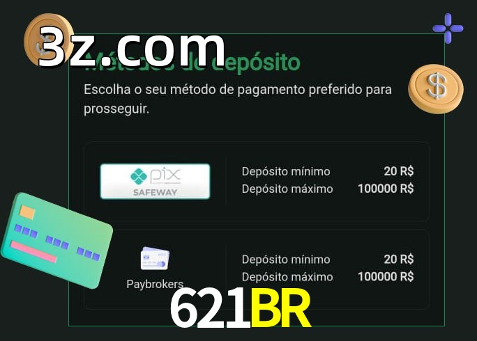 O cassino 621BRbet oferece uma grande variedade de métodos de pagamento